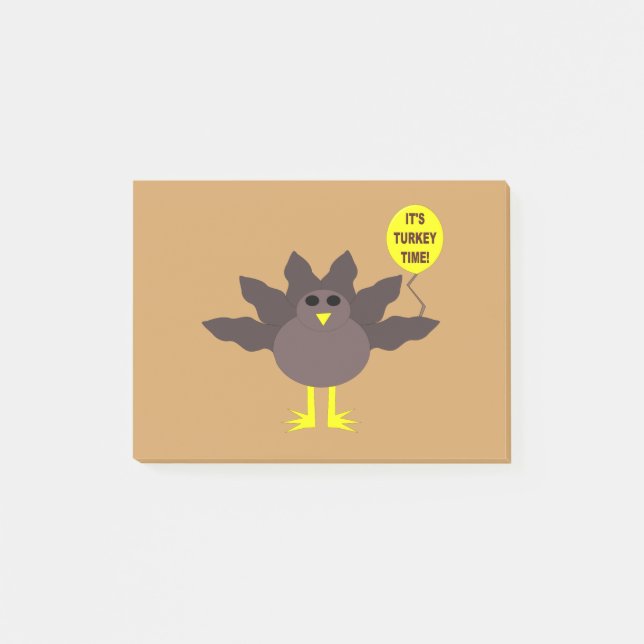 Turkiets Thanksgiving Skicka anteckningar Pad Post-it Block (Framsida)