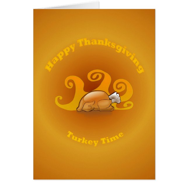 Turkiets tid - Thanksgivingens middagsinbjudan Hälsningskort (Framsidan)