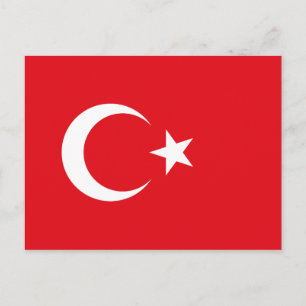 Turkiets (turkiska) vykort för Flagga