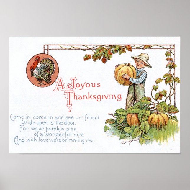 TurkiLittle Boy Pumpkin Patch Poster (Framsidan)