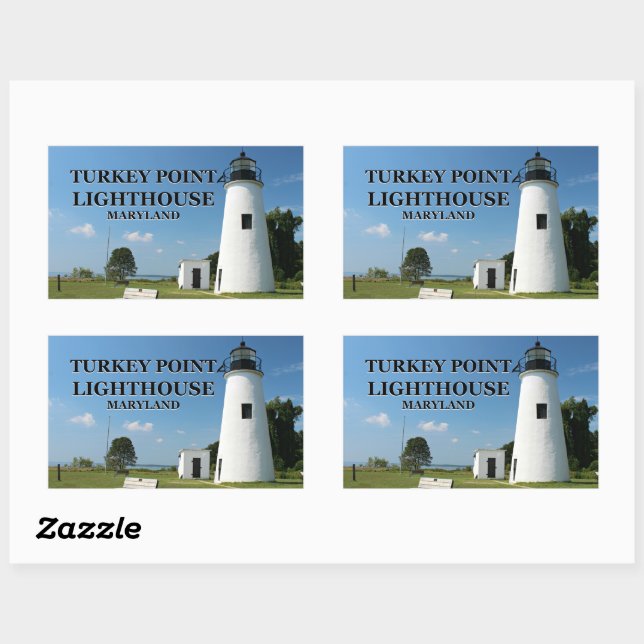 TurkiPoint Lighthouse, Maryland Stickers Rektangulärt Klistermärke (Ark)