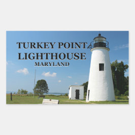 TurkiPoint Lighthouse, Maryland Stickers Rektangulärt Klistermärke