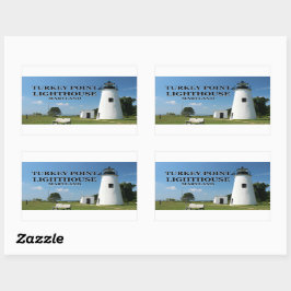 TurkiPoint Lighthouse, Maryland Stickers Rektangulärt Klistermärke