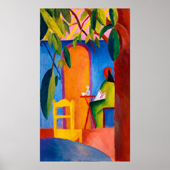 Türkisches Café från augusti Macke (1914) Poster (Framsidan)