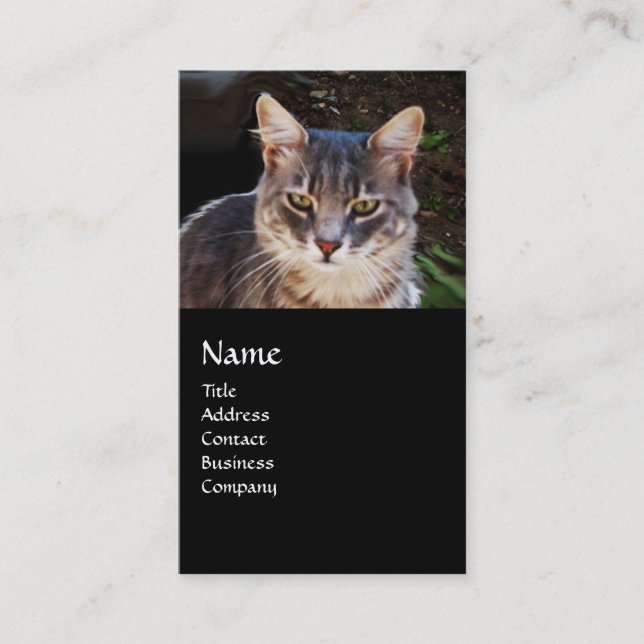 TURKISH CAT MONOGRAM VISITKORT (Framsida)