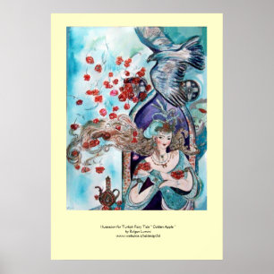 TURKISH FAIRY TALE/PRINCESS, RÖD ROS OCH HAWK POSTER