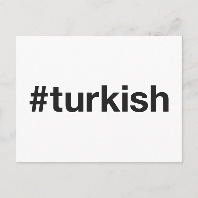 TURKISH Hashtag Vykort (Framsida)