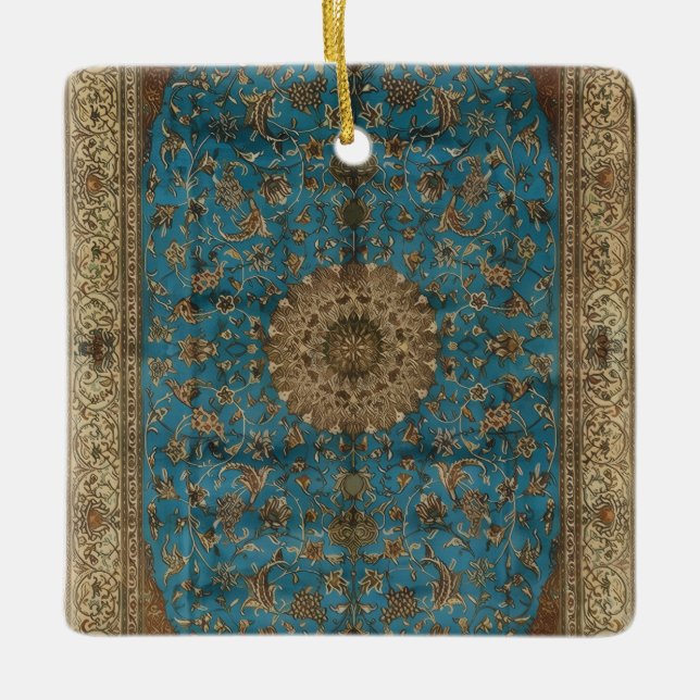 Turkish Kilim Antique Julgransprydnad Keramik (Framsida)