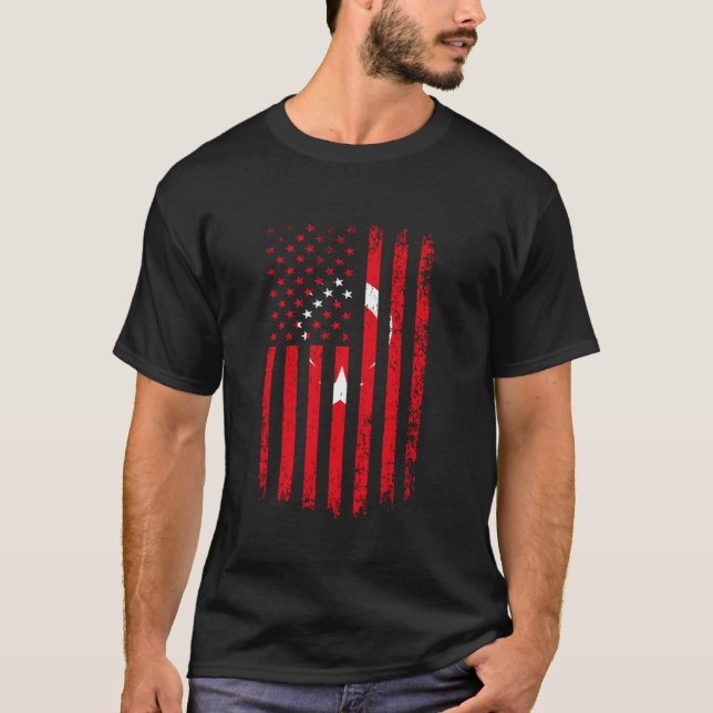 Turkisk amerikansk Flagga Turkiska rötter Republik T Shirt (Framsida)