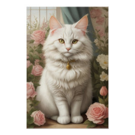 Turkisk angora Cat Perfect Poster
