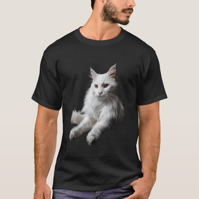 Turkisk Angorakatt T Shirt (Framsida)
