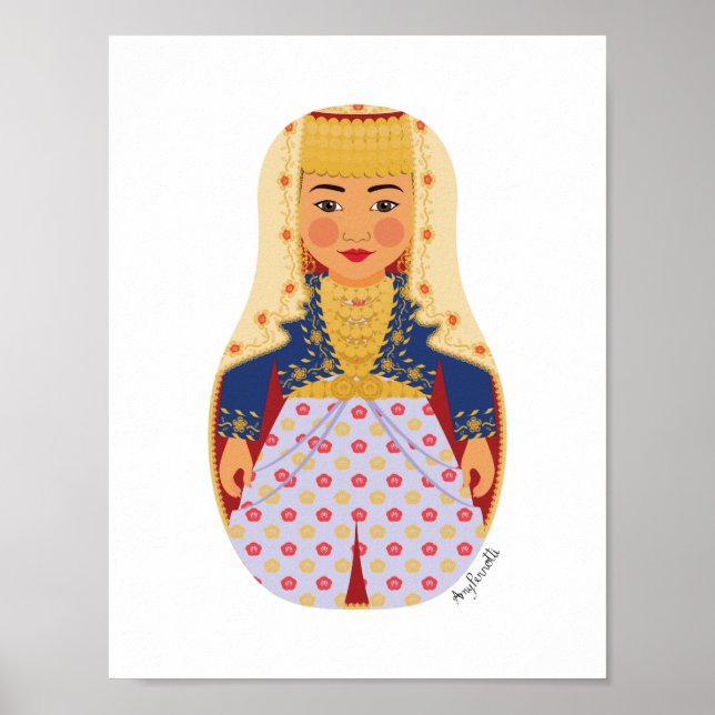 Turkisk brud Matryoshka-affisch Poster (Framsidan)
