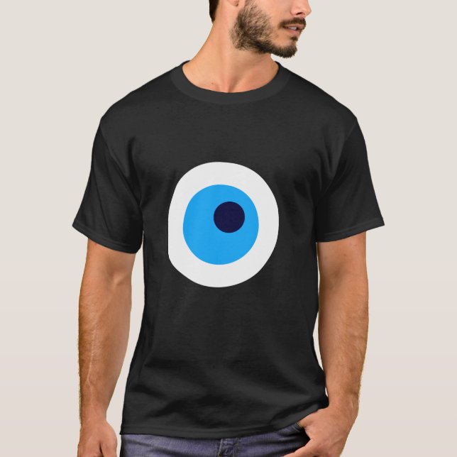 Turkisk Evil Öga Amulet Nazar Grekiska T Shirt (Framsida)