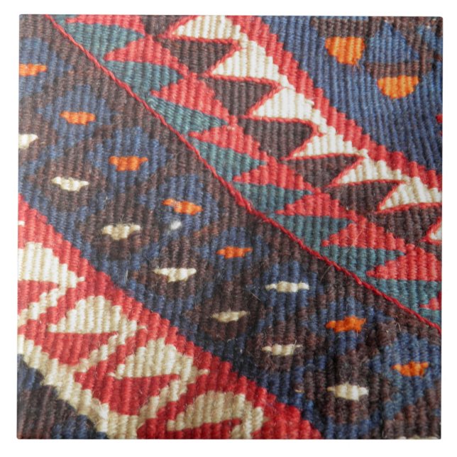 Turkisk exotisk bohemisk Boho etnisk perser mattar Kakelplatta (Framsidan)