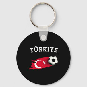 Turkisk flagg Turkiet Flagga Turkisk fotboll Turki Nyckelring
