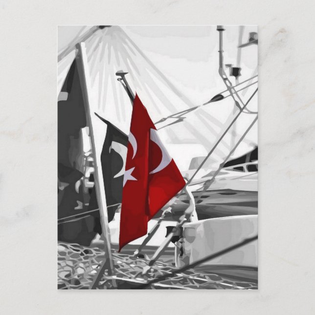 Turkisk Flagga - Al Sancak Vykort (Framsida)