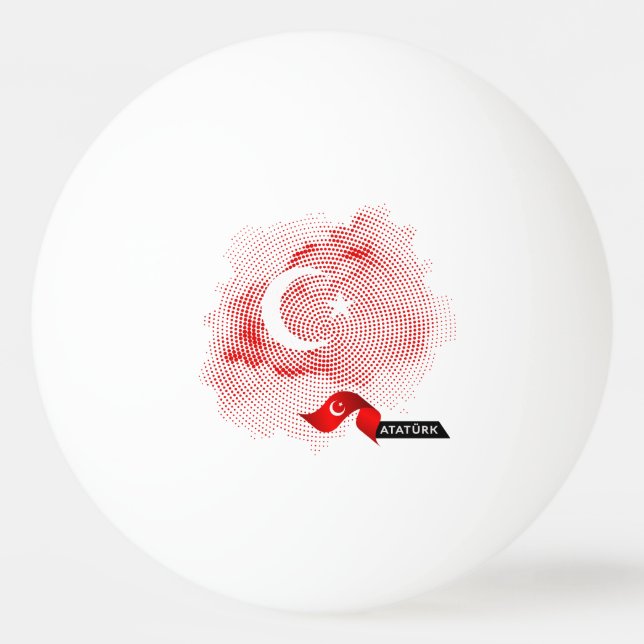 Turkisk flagga pingisboll (Framsidan)