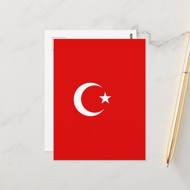 Turkisk flagga vykort (Fram/Back In Situ)