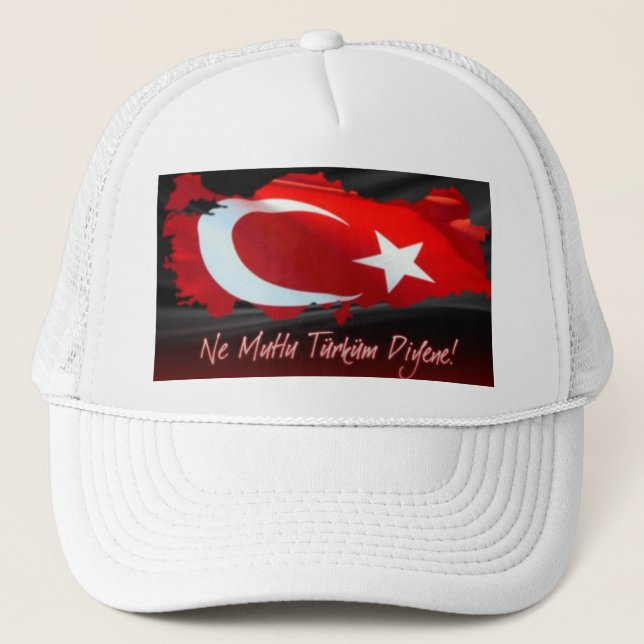 Turkisk flaggahatt truckerkeps (Framsida)