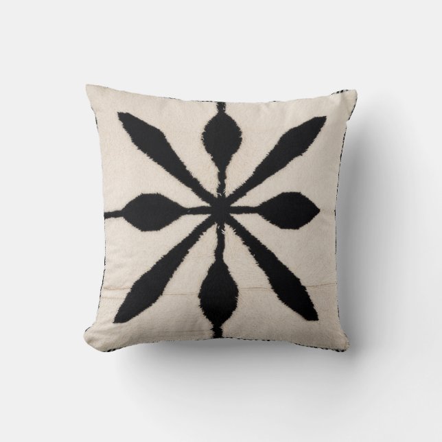 Turkisk glädje: Svarta och vita Kilim Pillows Kudde (Framsida)
