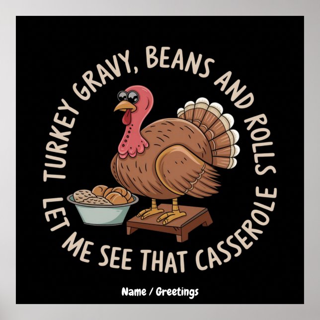 Turkisk gravy-bönor och rullar gryta  poster (Framsidan)