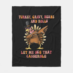 Turkisk gravy bönor och rullar låt mig fleecefilt