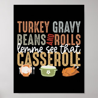 Turkisk gravy bönor och rullar Låt mig se den Cero Poster