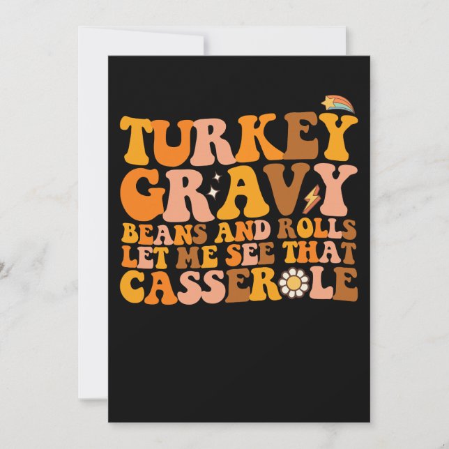 Turkisk gravy bönor och rullar Låt mig se den där  Inbjudningar (Framsida)