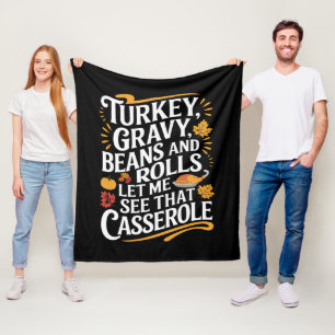 Turkisk gravy bönor och rullar låt mig se gryta fleecefilt