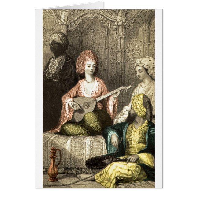 Turkisk Harem 1 Hälsningskort (Framsidan)