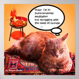 TURKISK KATT I TRANSCENDENTAL MEDITATION POSTER