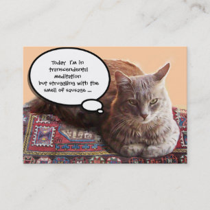 TURKISK KATT I TRANSCENDENTAL MEDITATION VISITKORT