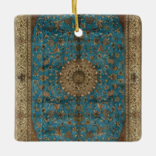 Turkisk Kilim Antik Julgransprydnad Keramik