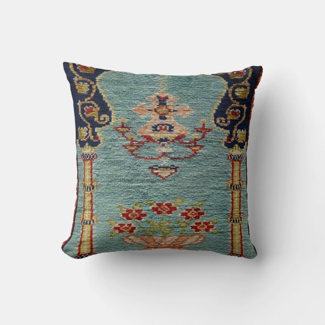 Turkisk Kilim Matta Gammal Kudde (Framsida)