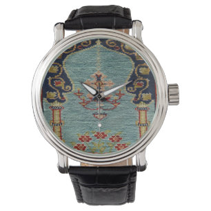 Turkisk Kilim Matta Runt Antiikt Armbandsur