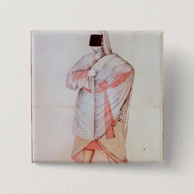 Turkisk kvinna knapp (Framsida)