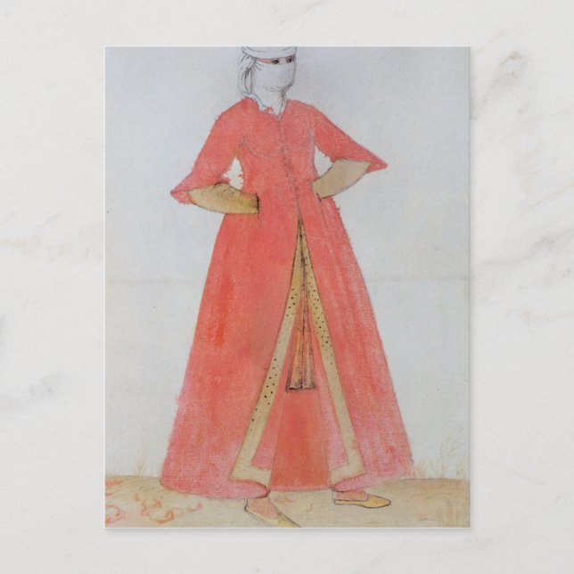 Turkisk kvinna vykort (Framsida)