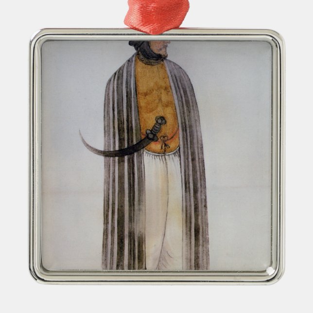 Turkisk man julgransprydnad metall (Framsidan)