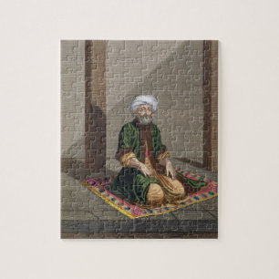 Turkisk man som ber, 18th århundrade (gravyr) pussel