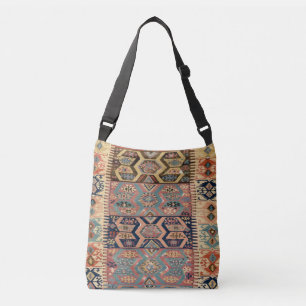 Turkisk matta antik kilim axelväska