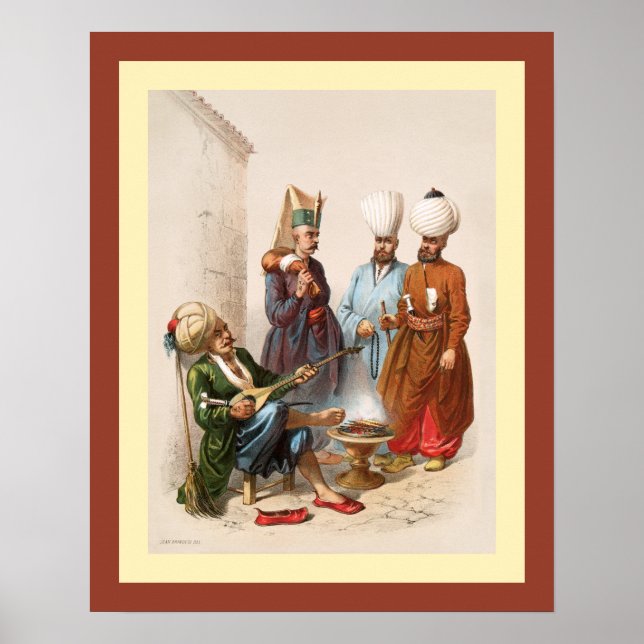 Turkisk~ottomanskt imperium~ Istanbul~ Jean Brinde Poster (Framsidan)