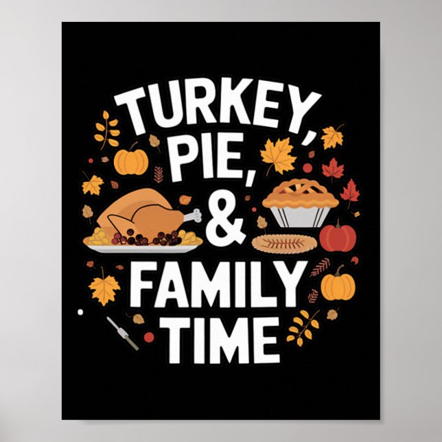 Turkisk paj och familjetid tackmiddag höst  poster (Framsidan)
