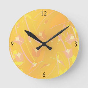 Turkisk poppy Round Clock Rund Klocka