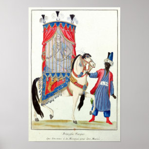 Turkisk princess på henne långt till moskén poster