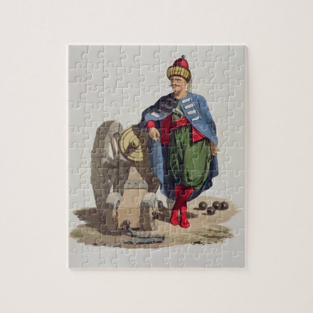 Turkisk soldat, från 'dräkter av det olika Nat Pussel (Vertikal)