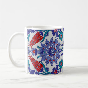 Turkisk Tulpan Oriental Arabesk Blommig Bildkonst Kaffemugg
