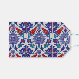 Turkisk Tulpan Oriental Arabesk Blommig Visuell ko Presentetikett