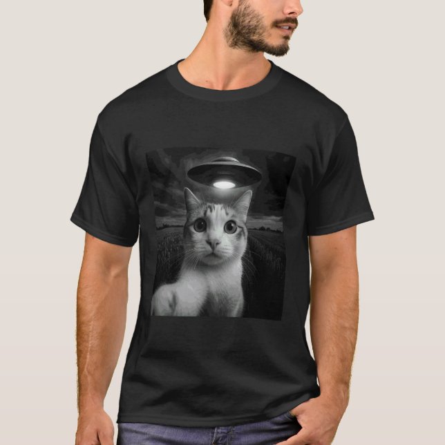 Turkisk Van Katt Selfie med UFO T Shirt (Framsida)