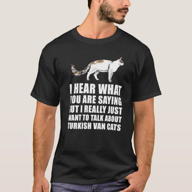 Turkisk Van Katt T Shirt (Framsida)