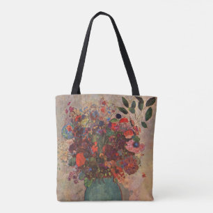 Turkisk vas av Odilon Redon, Vintage blommor konst Tygkasse